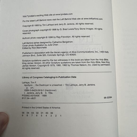 Left Behind Series Hardcover Book 5 Apollyon by Tim LaHaye and Jerry B Jenkins - Picture 4 of 6